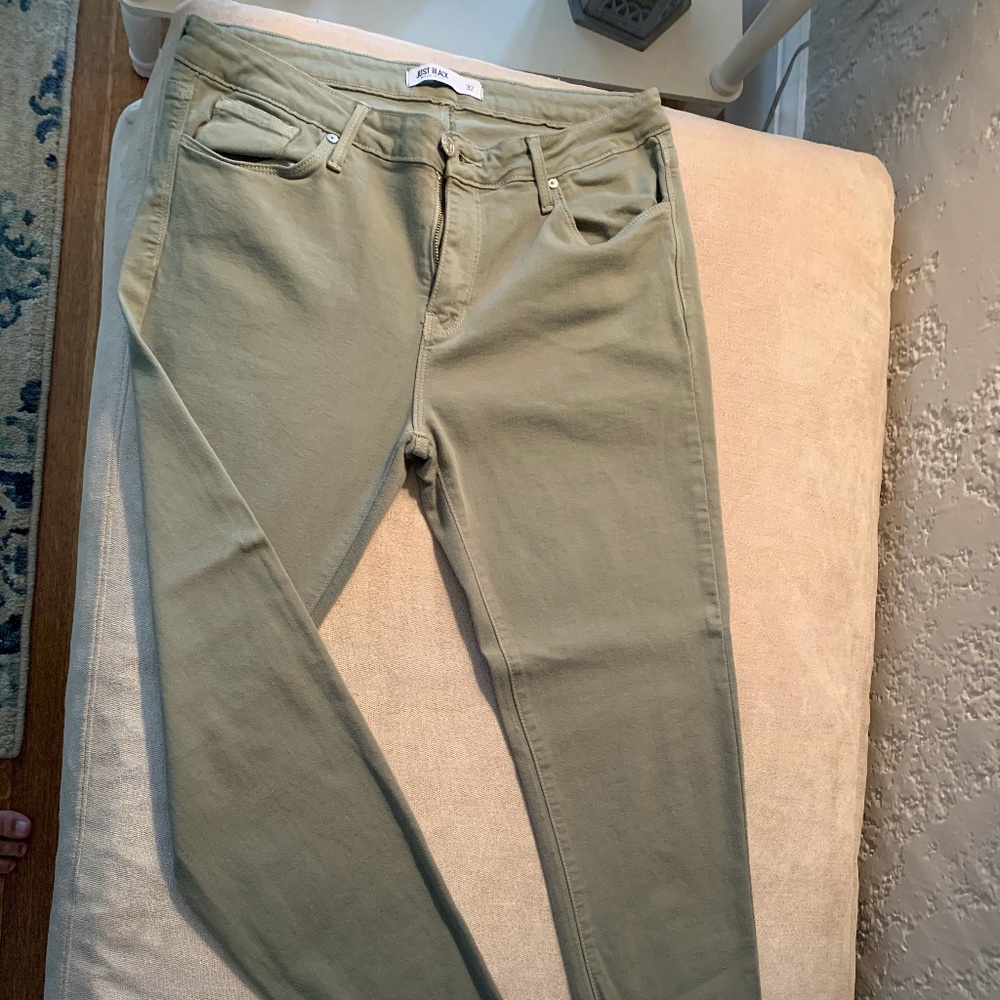 Sage Green Stretch Skinny Jeans New